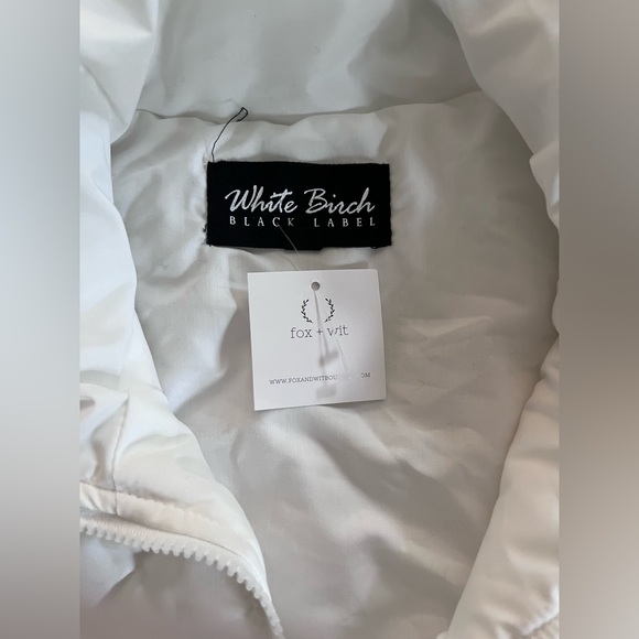 White puffer Coat Ladies Crop XL - Picture 5 of 7